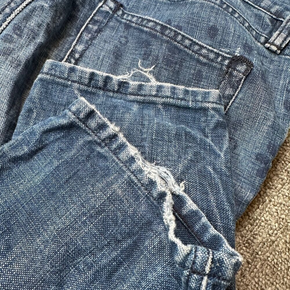 Vintage Ralph Lauren Linen Cotton Blend Floral Print Denim Jeans Size Womens 28 - Picture 7 of 7